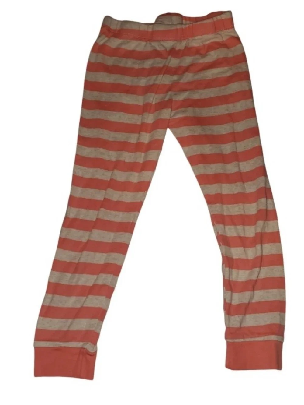 Girls Beige and Coral Fox Pajama Set - Kids Long Sleeve Two-Piece